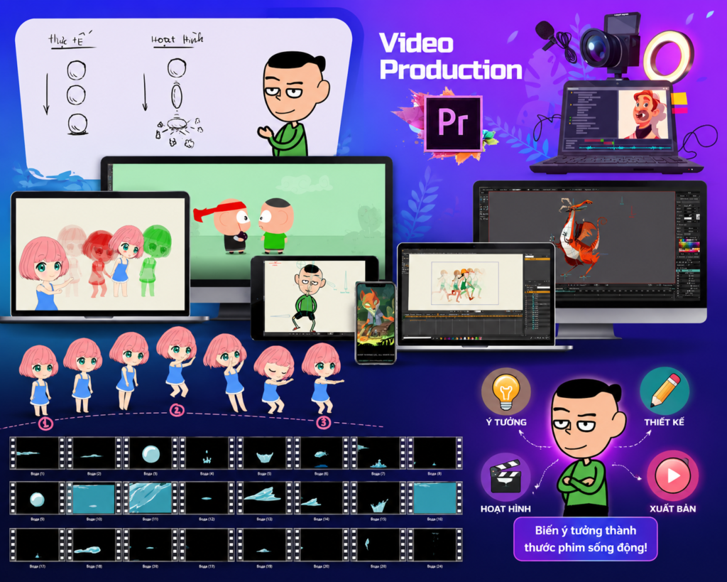 Khóa học làm phim hoạt hình 2D chuyên nghiệp từ cơ bản đến nâng cao tại Tamkyo Animation